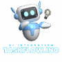 Taskflow Inc logo with modern sans-serif wordmark